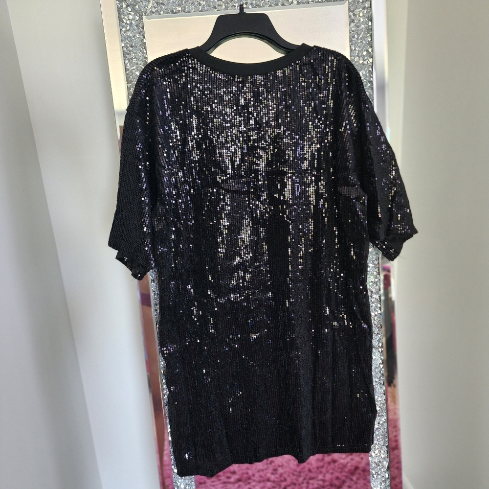 Black Sequin Birthday Dress XL - Picture 4 of 5